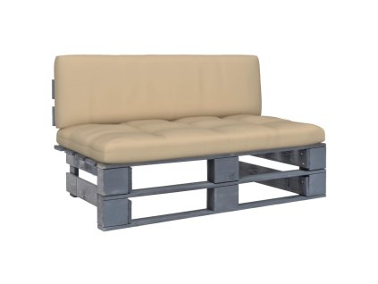 vidaXL Stredová záhradná pohovka z paliet, sivá, impregnovaná borovica