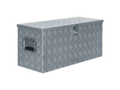 vidaXL Hliníková bednička 90,5x35 x40 cm strieborná