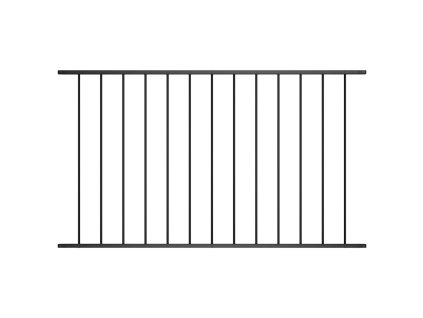 vidaXL Plotový panel, práškovaná oceľ 1,63x1,17 m, čierny