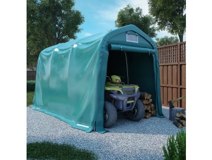 vidaXL Garážový stan zelený 2,4x3,6 m PVC
