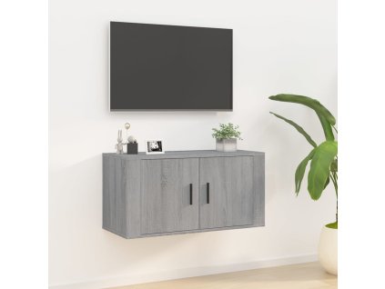 vidaXL Nástenná TV skrinka sivá sonoma 80x34,5x40 cm