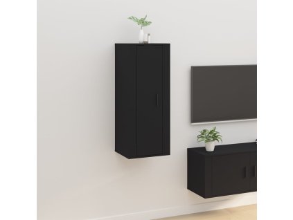 vidaXL Nástenná TV skrinka čierna 40x34,5x100 cm