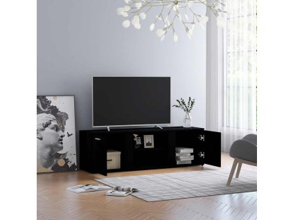 vidaXL TV skrinka, čierna 120x34x37 cm, kompozitné drevo