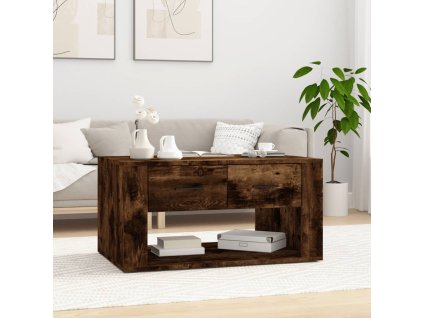 vidaXL Konferenčný stolík dymový dub 80x50x40 cm spracované drevo