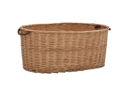 vidaXL Košík s rúčkami na palivové drevo 78x54x34 cm prírodná vŕba