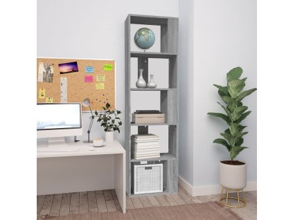 vidaXL Knižnica sivý dub sonoma 45x24x160 cm spracované drevo
