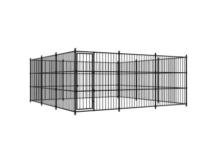 vidaXL Vonkajšia voliéra pre psy 450x450x185 cm