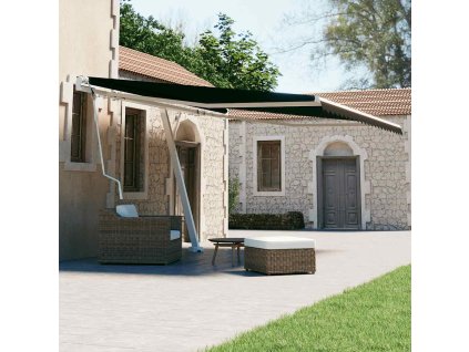 vidaXL Samostatne stojaca automatická markíza 400x300 cm antracitová