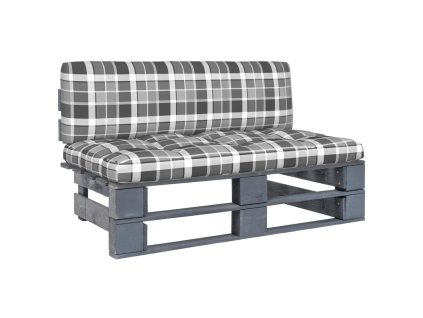 vidaXL Stredová záhradná pohovka z paliet, sivá, impregnovaná borovica