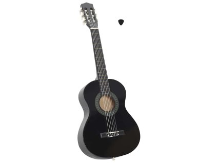 vidaXL Klasická gitara pre začiatočníkov a deti čierna 1/2 34"
