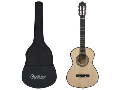 vidaXL Klasická gitara pre začiatočníkov a deti s taškou 1/2 34"