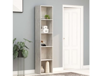 vidaXL Knižnica, betónovo sivá 40x30x189 cm, kompozitné drevo