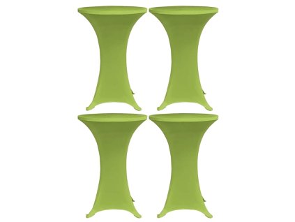 vidaXL Naťahovacie obrusy na stôl 4 ks zelené 60 cm