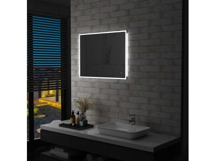vidaXL Kúpeľňové nástenné zrkadlo s LED a dotykovým senzorom 80x60 cm
