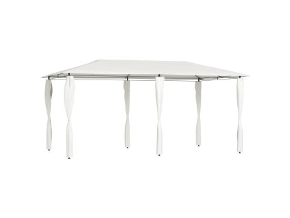vidaXL Altánok s poťahmi na stĺpiky 2,98x5,3x2,59 m, krémový 160 g/m²