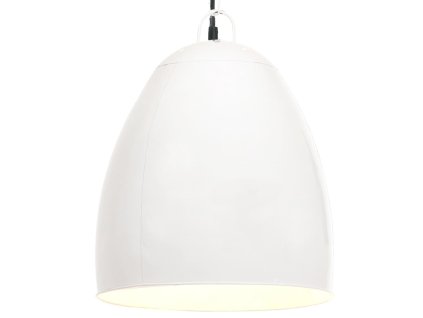 vidaXL Industriálna závesná lampa 25 W biela 42 cm okrúhla E27