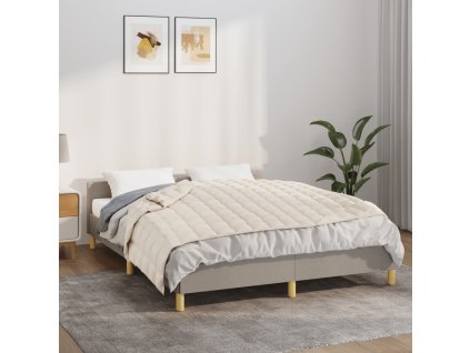 vidaXL Záťažová prikrývka bledokrémová 122x183 cm 9 kg látka