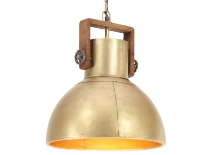 vidaXL Industriálna závesná lampa 25 W mosadzná 40 cm okrúhla E27