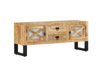 vidaXL TV skrinka 110x30x45 cm surové mangovníkové drevo