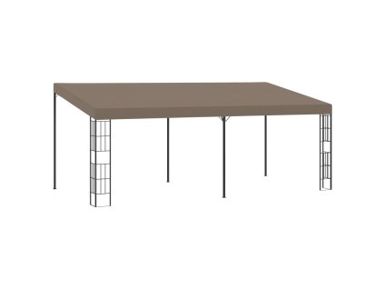 vidaXL Nástenný altánok 6x3 m sivohnedý látkový