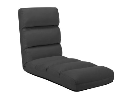 vidaXL Skladacia leňoška na podlahu, antracitová, umelá koža