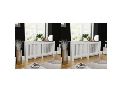 vidaXL Kryt na radiátor 2 ks MDF biely 172 cm