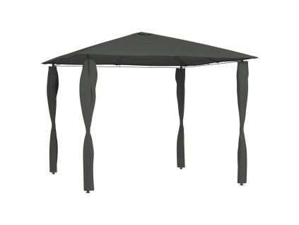 vidaXL Altánok s poťahmi na stĺpiky 3x3x2,6 m, antracitový 160 g/m²