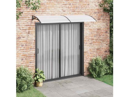 vidaXL Vchodová strieška, čierna a priehľadná 240x75 cm, PC