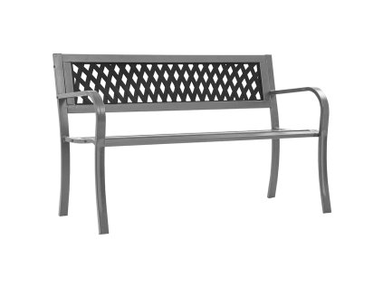 vidaXL Záhradná lavica čierna 120 cm oceľ