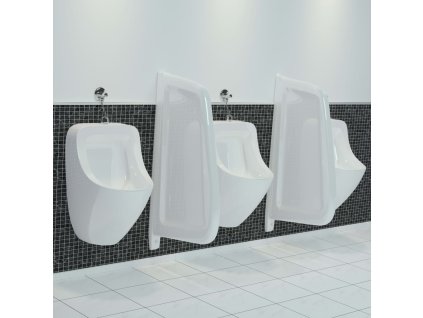 vidaXL Zástena medzi pisoáre keramická biela