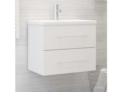vidaXL Skrinka pod umývadlo, biela 60x38,5x48 cm, kompozitné drevo