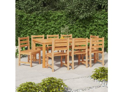 vidaXL Záhradné stoličky 8 ks teak z masívneho dreva