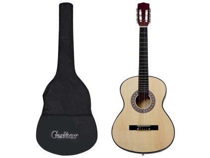 vidaXL Klasická gitara pre začiatočníkov s taškou 3/4 36"