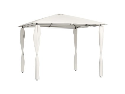 vidaXL Altánok s poťahmi na stĺpiky 3x3x2,6 m, krémový 160 g/m²