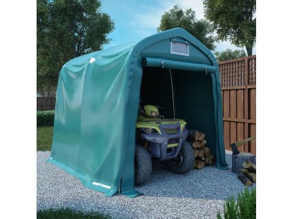 vidaXL Garážový stan zelený 1,6x2,4 m PVC