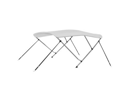 vidaXL Strieška Bimini s 3 oblúkmi, biela 183x180x137 cm