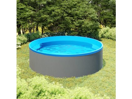 vidaXL Bazén 350x90 cm sivý
