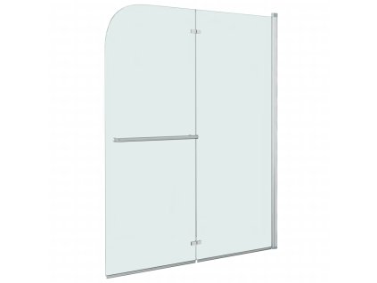 vidaXL Skladací sprchový kút 2 panely 95x140 cm ESG