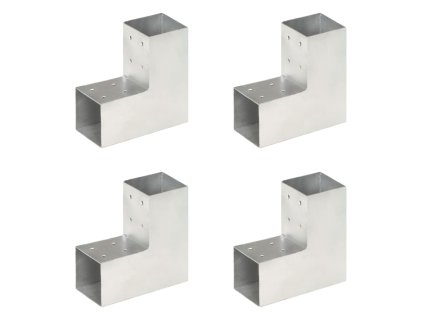 vidaXL Trámové spojky 4 ks v tvare L 81x81 mm pozinkovaný kov