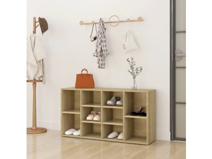 vidaXL Lavica na topánky, dub sonoma 103x30x54,5 cm, kompozitné drevo