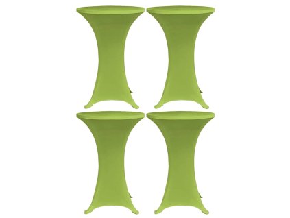 vidaXL Naťahovacie obrusy na stôl 4 ks zelené 70 cm