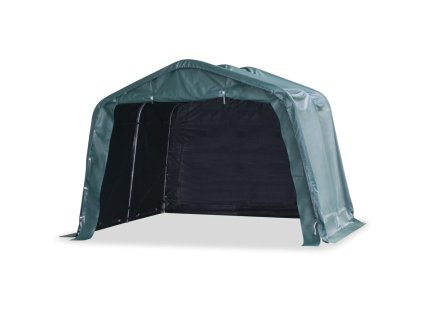 vidaXL Odnímateľný prístrešok pre dobytok PVC 550 g/m², 3,3x3,2 m, zelený
