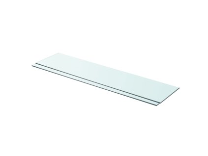 vidaXL Poličky 2 ks panel z priehľadného skla 90x20 cm