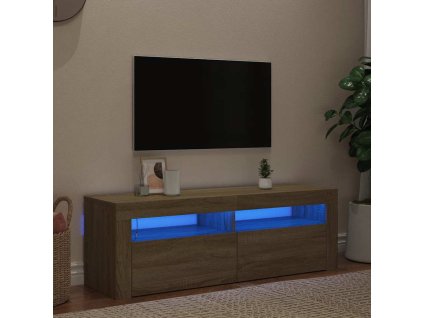 vidaXL TV skrinka s LED svetlami dub sonoma 120x35x40 cm