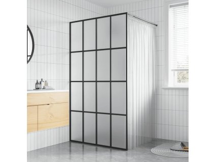 vidaXL Sprchová zástena walk-in, matné tvrdené sklo 100x195 cm