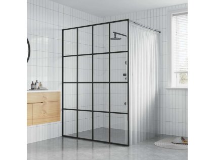 vidaXL Sprchová zástena walk-in, priehľadné tvrdené sklo 140x195 cm