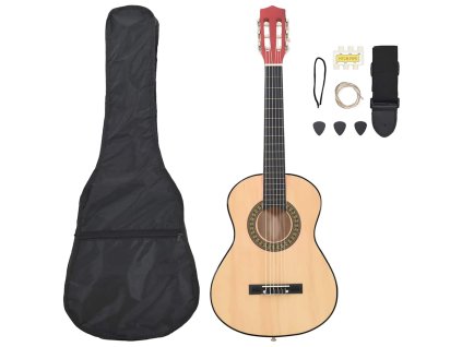 vidaXL 8-dielna klasická gitarová sada pre deti, začiatočníkov 1/2 34"
