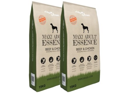 vidaXL Prémiové psie krmivo Maxi Adult Essence Beef & Chicken 2ks 30kg