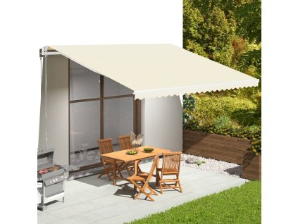 vidaXL Náhradná látka na markízu krémová 5x3,5 m