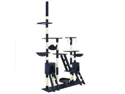 vidaXL Škrabadlo pre mačky so sisalovými stĺpikmi 230-250 cm modré